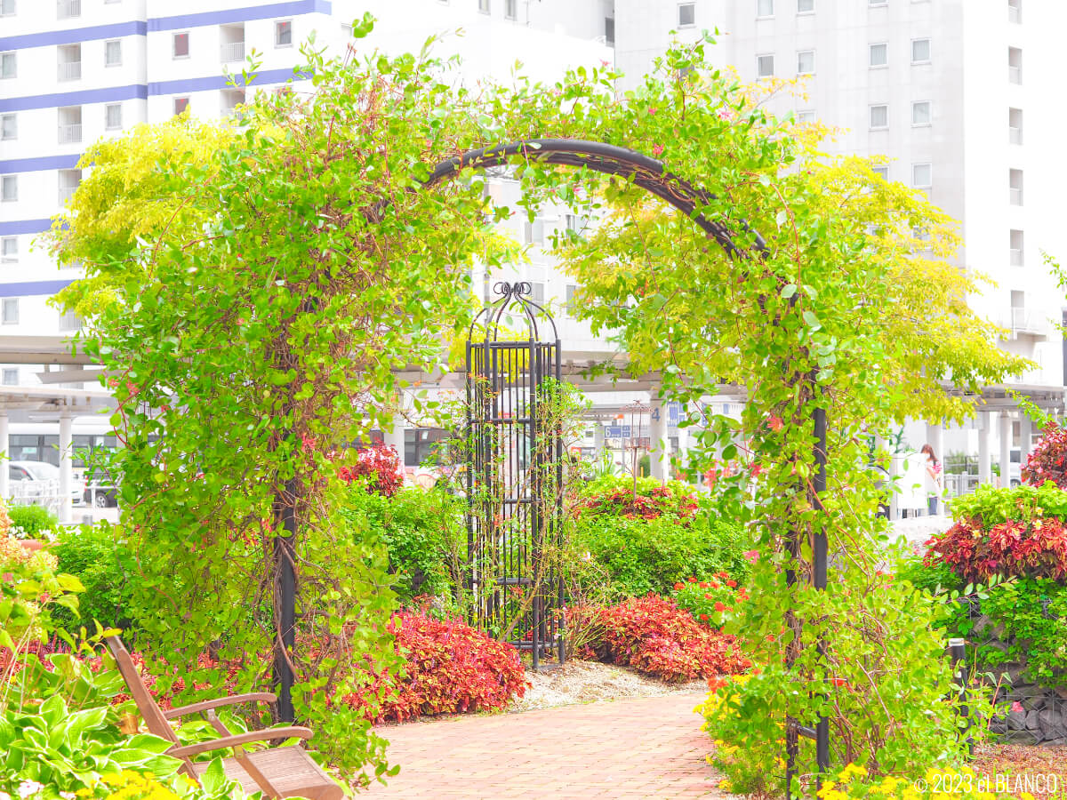 函館駅前広場のアーチ