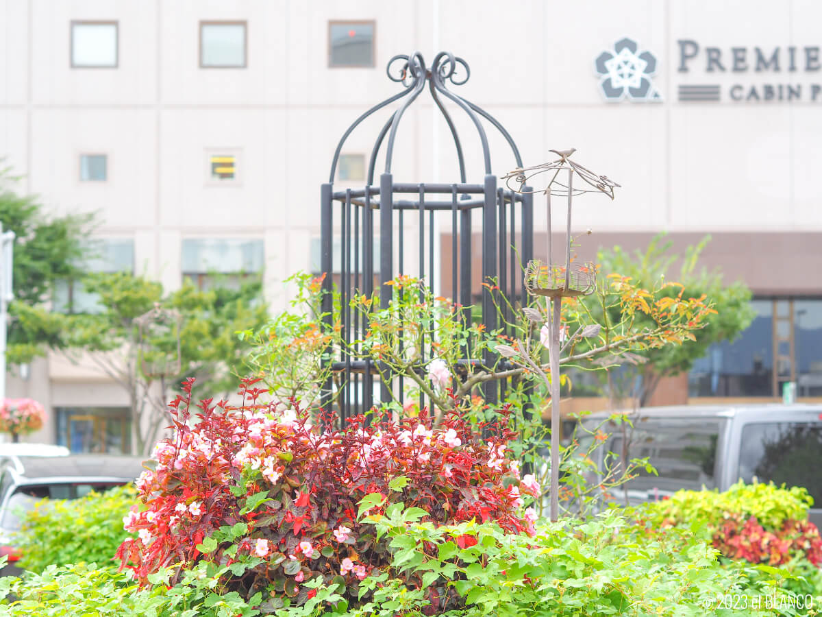 函館駅前広場の花壇