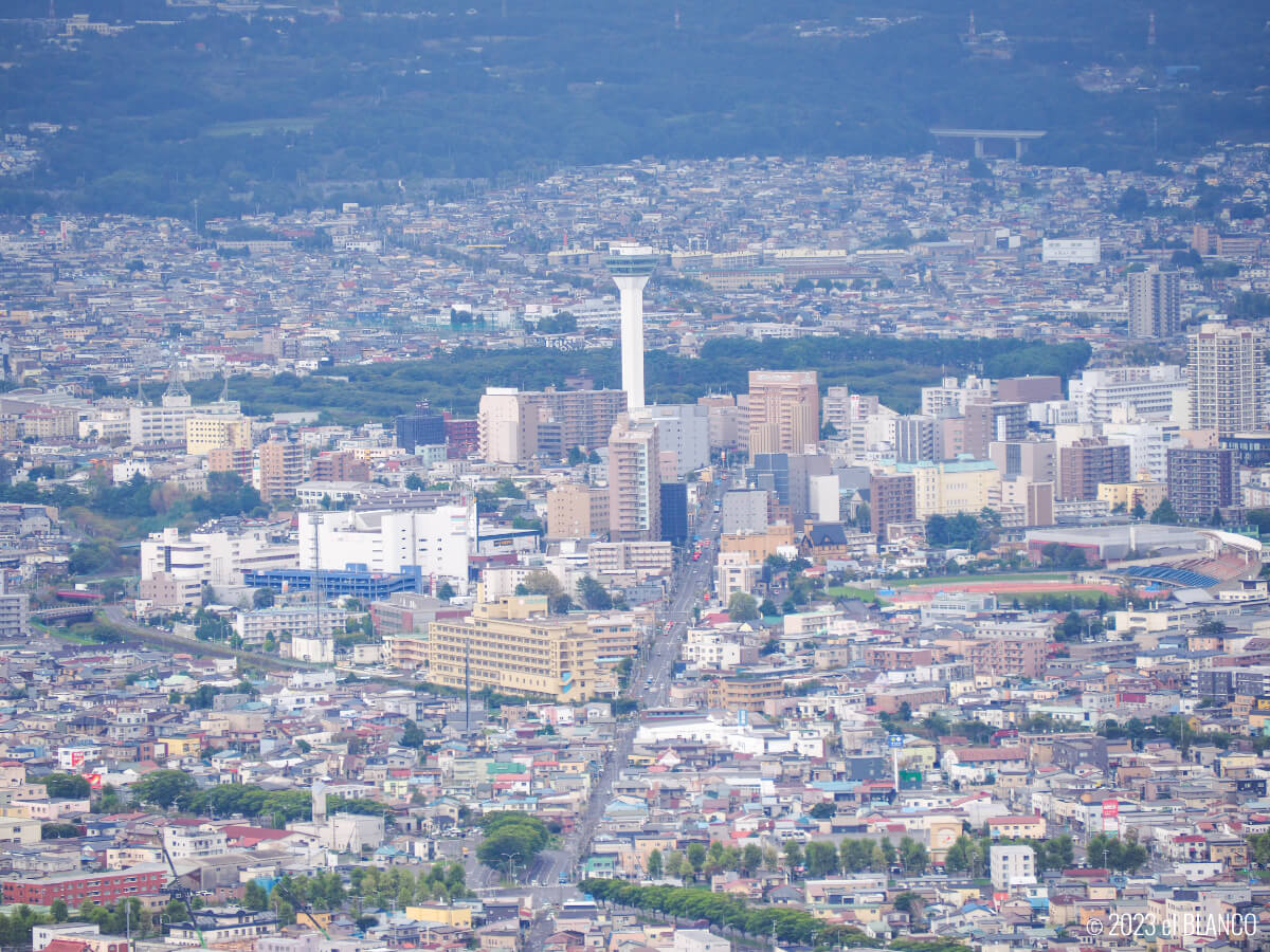 函館山から眺めた函館の風景