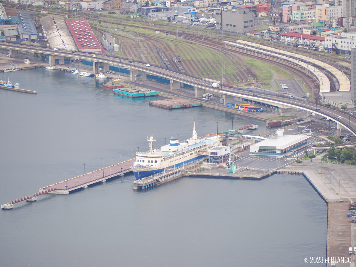 函館山から眺めた函館の風景