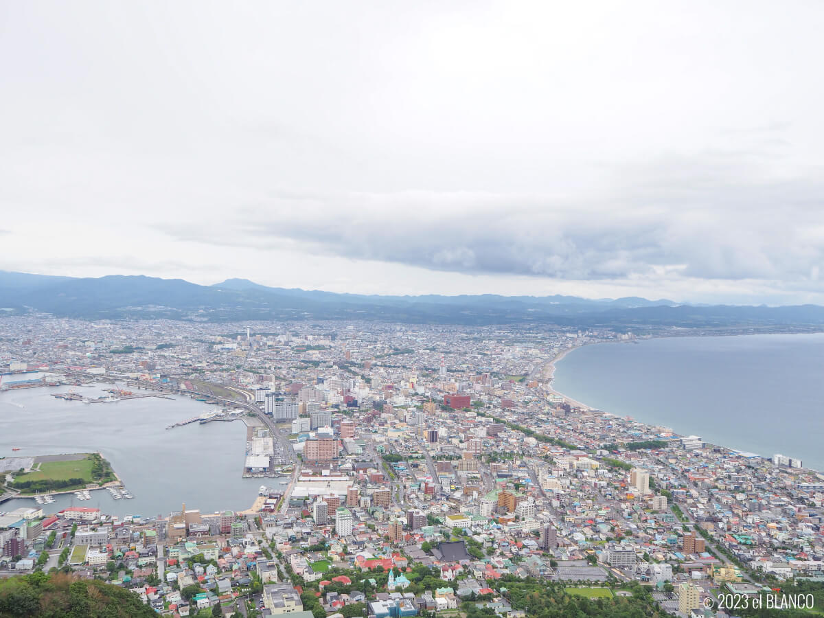 函館山から眺めた函館の風景