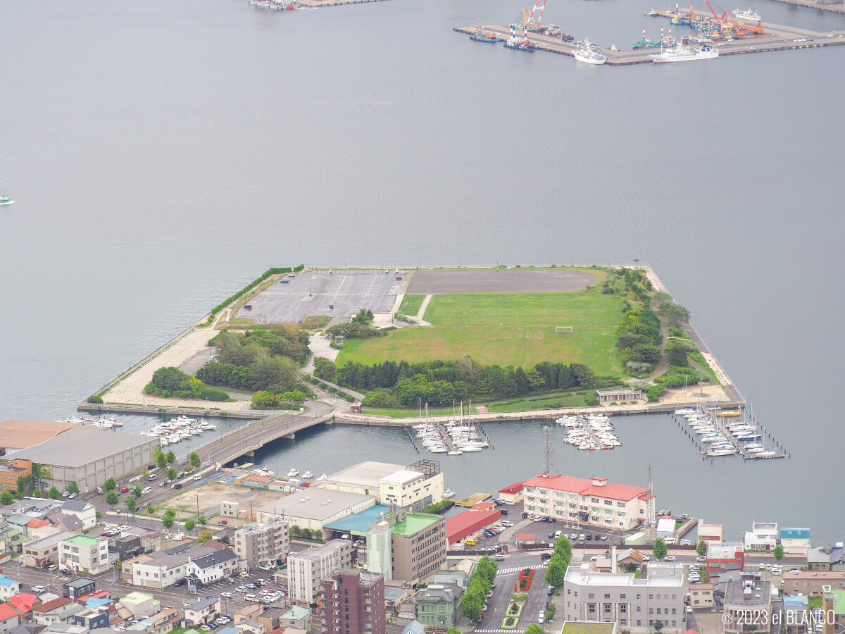 函館山から眺めた函館の風景